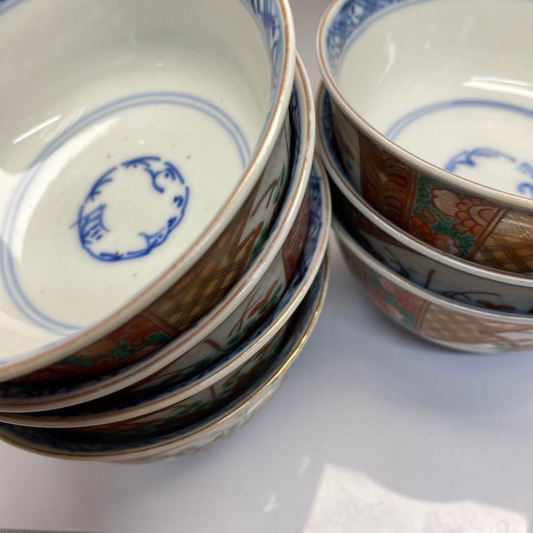 古伊万里 染錦 蓋茶碗10客 直径10.8cm 東H6-0531①タカチ - メルカリ