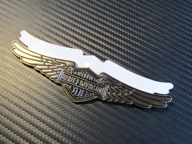 未開封　MOTOR CYCLES H-D エンブレム　ハーレー　デッドストック品 ○ HARLEY-DAVIDSON ハーレーダビットソン MOTOR CYCLES メタル