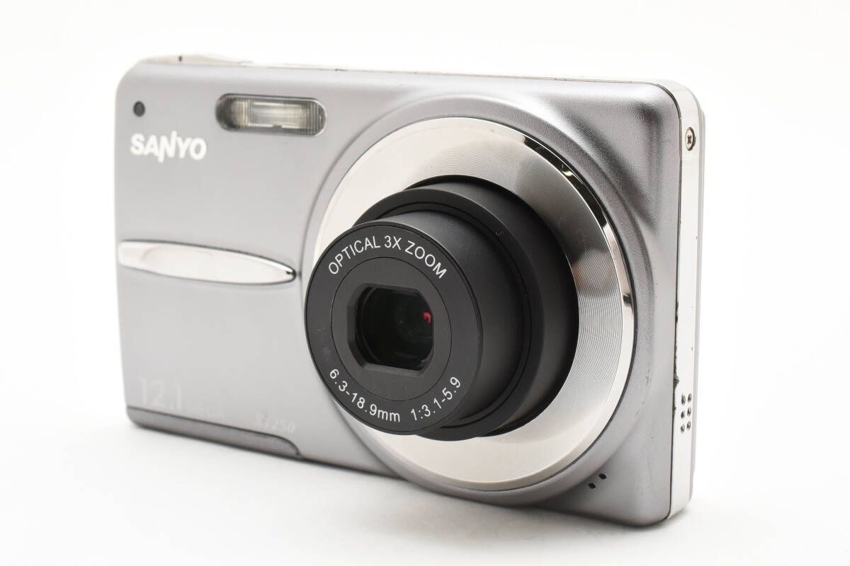 【美品】SANYO DSC-X1250　ダークシルバー SANYO DSC-X1250型 ダークシルバー 1210万画素 動確済 美品