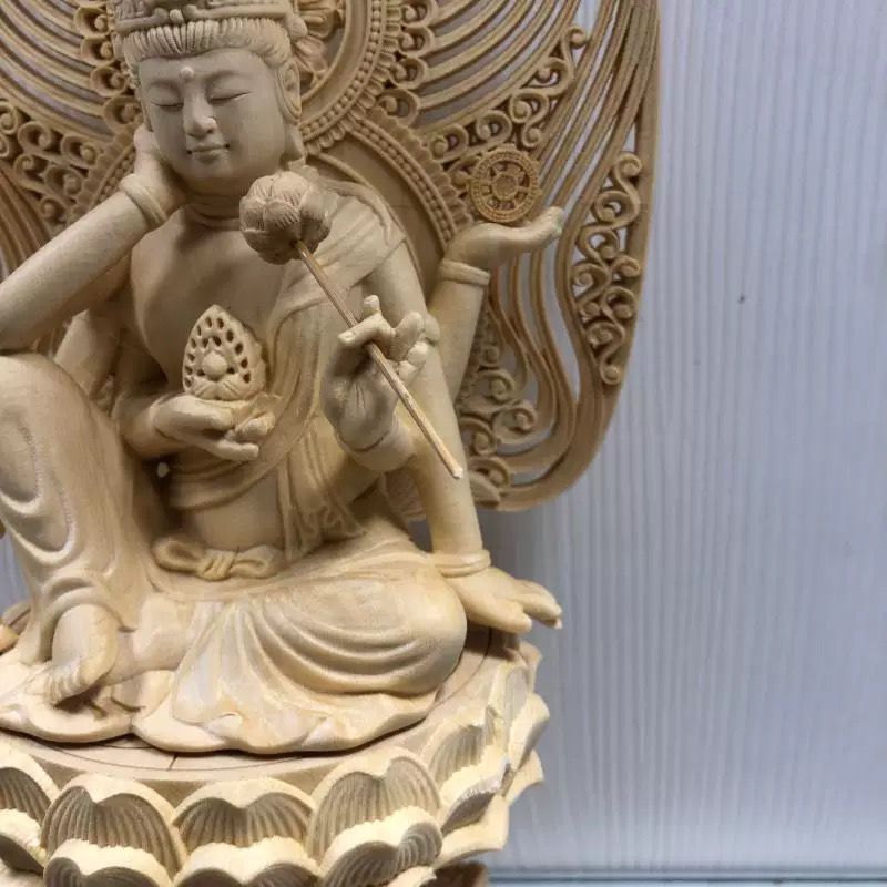 極上品☆如意輪観音 菩薩立像 木彫仏教 精密彫刻 仏師で仕上げ品
