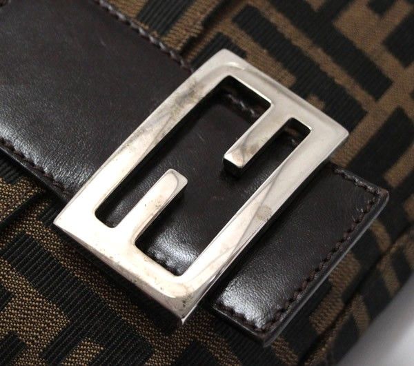 フェンディ マンマバケット ズッカ柄 FF金具 キャンバス レザー 極 美品 FENDI フェンディ ヴィンテージ マンマバケット ズッカ