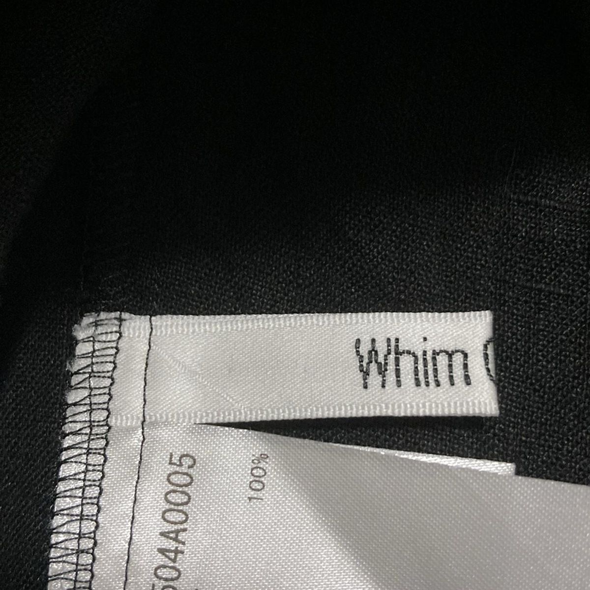 100％品質保証。 whim gazette ウィムガゼット ノースリーブシャツブラウス サイズF レディース - 黒 麻 プルオーバー