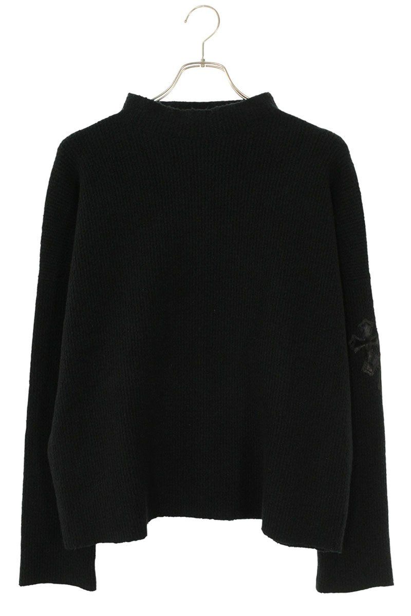 クロムハーツ TAKE THE CANNOLI ハラコクロスパッチハイネックニット  