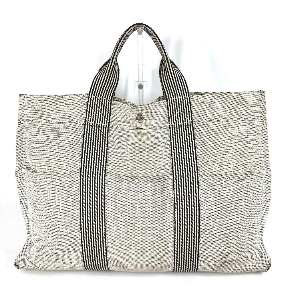 HERMES エルメス ニュー フールトゥ MM コットン ストライプ HERMES エルメス ニュー フールトゥ MM コットン ストライプ