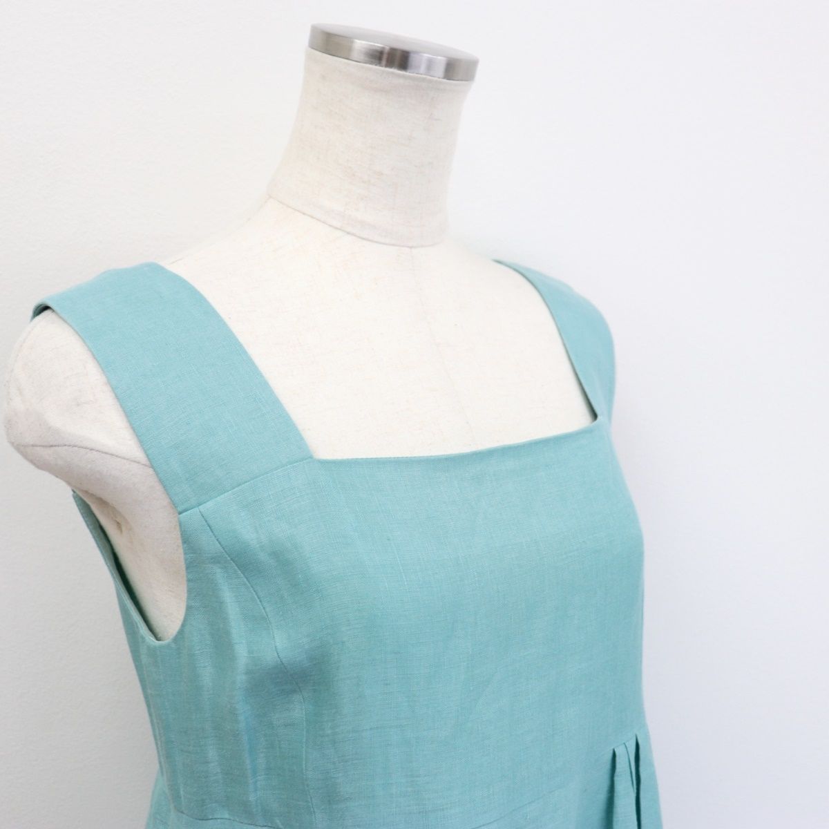 美品 フォクシー Dress Luxembourg リネンノースリーブ