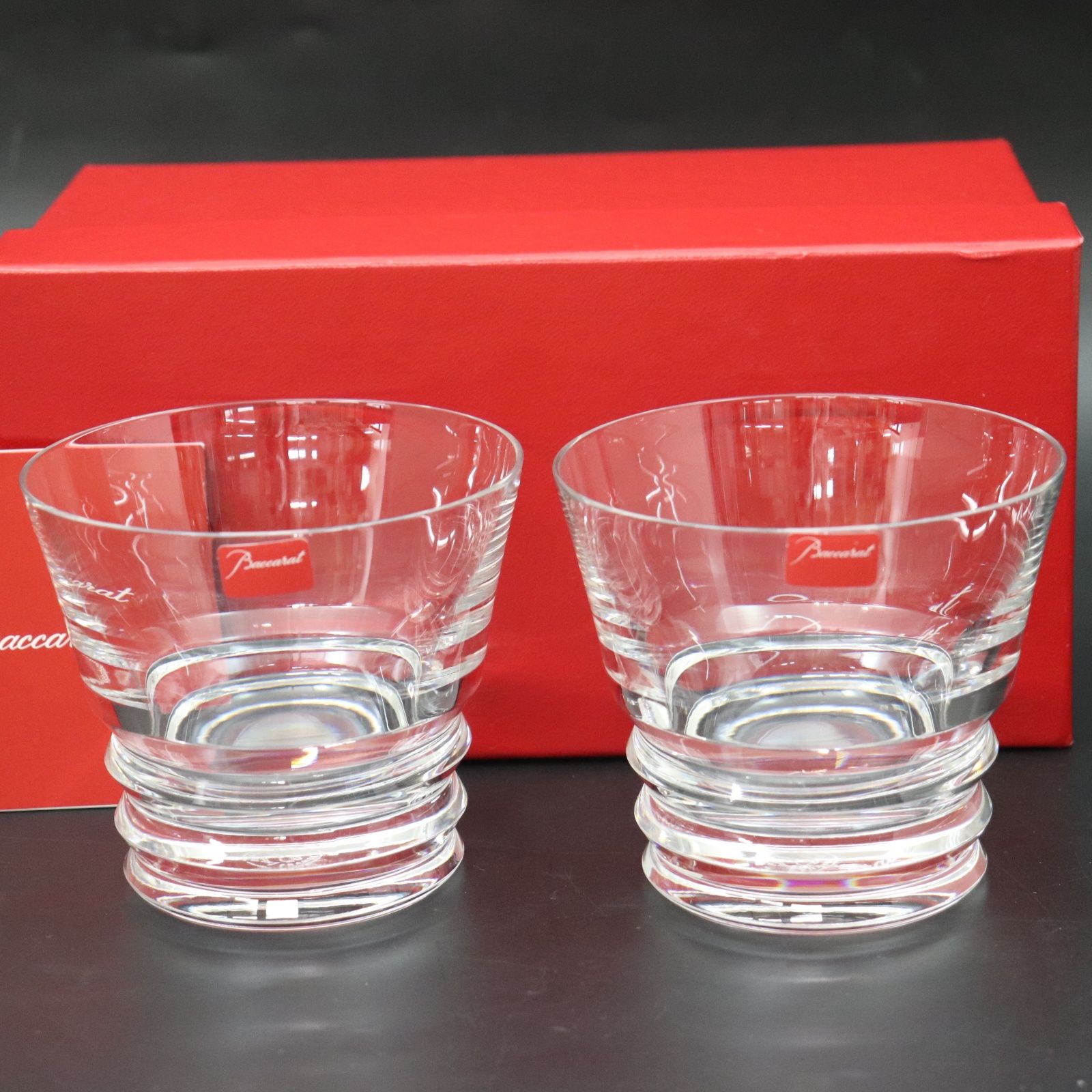 IT6MCV0JXIHK 即決 本物 Baccarat バカラ ベガ タンブラー ロック グラス コップ クリスタル 2客 き シール付き クリア 食器 洋食器 インテリア ギフト プレゼント