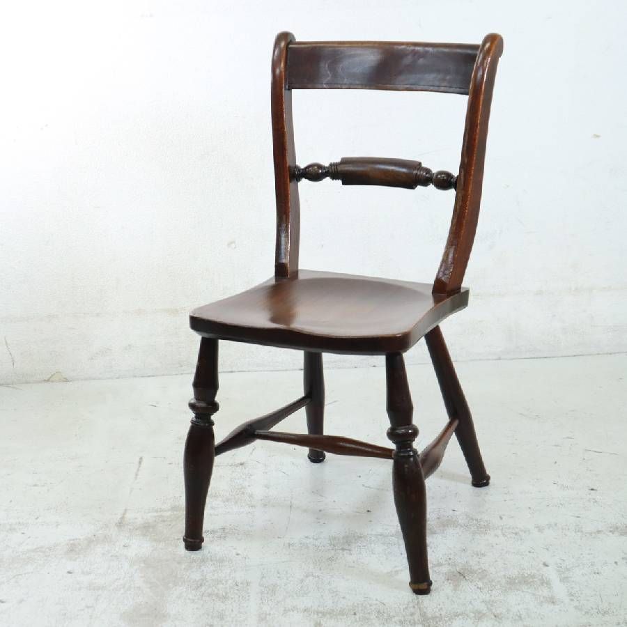 英国アンティーク ワイコム型 キッチンチェア ダイニングチェア 小ぶりな椅子 クラシカル家具 289h08