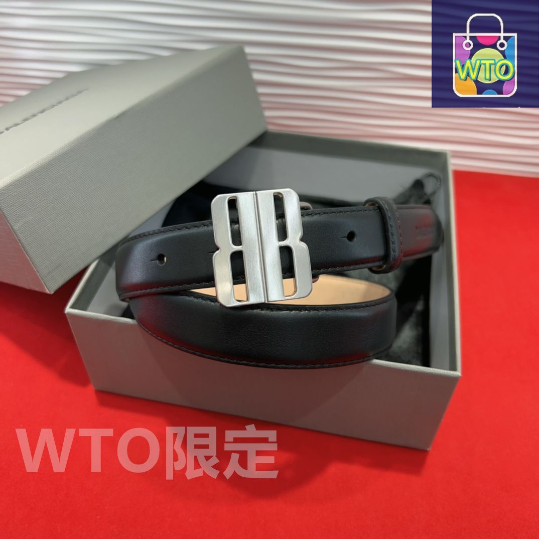 BALENCIAGA レザーベルト 即日発送 早い者勝ち BALENCIAGA バレンシアガ ベルト BB THIN BELT 581690 1CH04