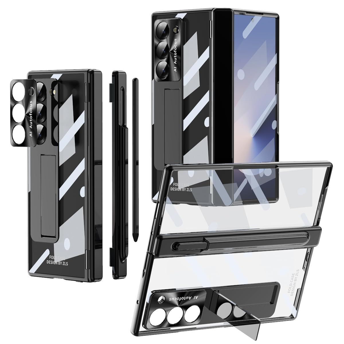 ヒンジ＆ペン収納2セット） Galaxy Z Fold6 SCG28 ケース PET フィルム