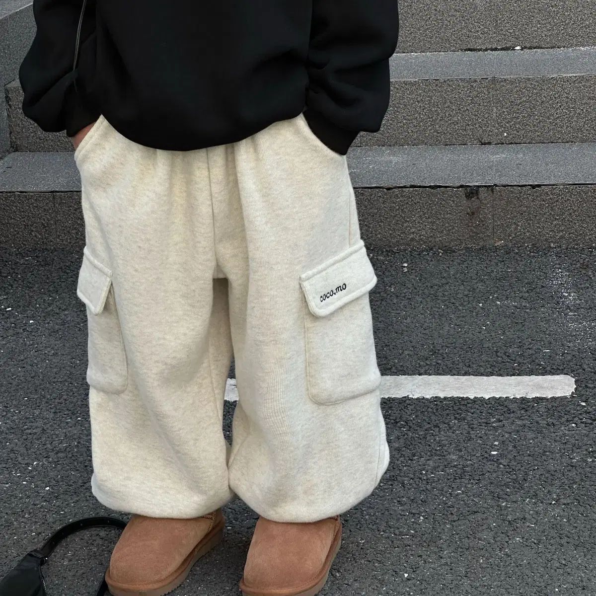 ペンシルレタリングカーゴパンツトップ-ボトム