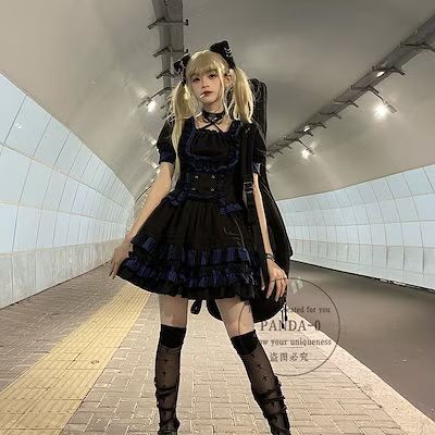 新作 オリジナルデザインロリータ洋装ゴシック風 花嫁半袖