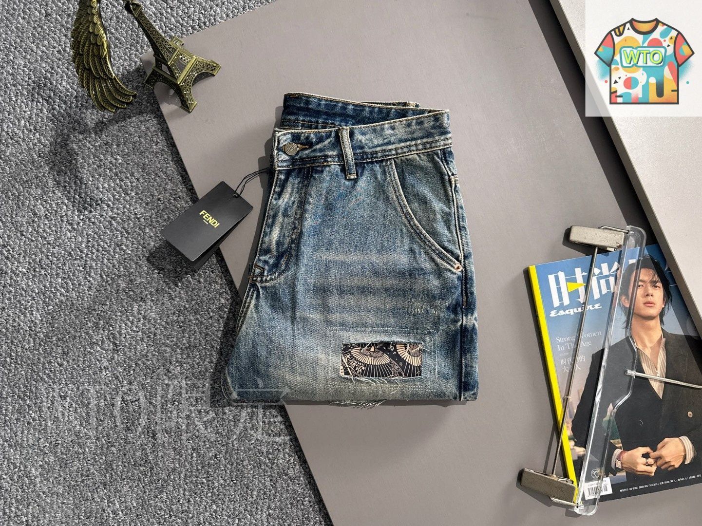 【FENDI】25SS＊Fendi Stamp 1925 5ポケットパンツ デニム FENDI】25SS＊Fendi Stamp 1925 5ポケットパンツ デニム