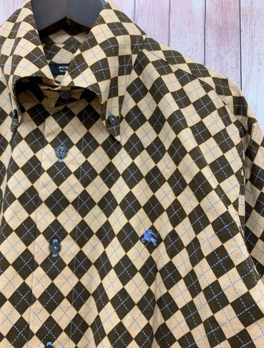【バーバリーブラックレーベル】ストレッチ ダブルポケット 長袖シャツS ベージュ BURBERRY BLACK LABEL - 【バーバリーブラックレーベル