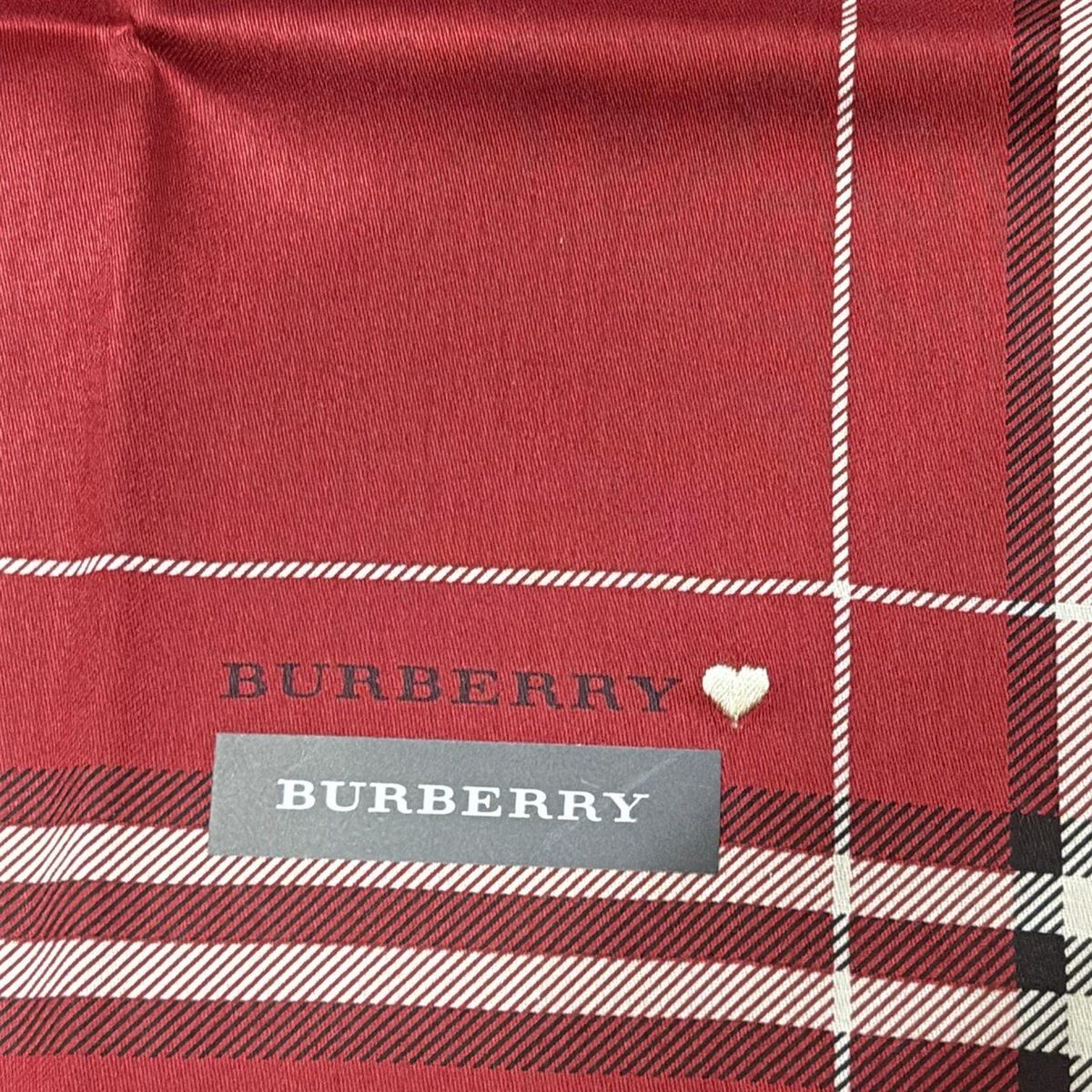 BURBERRY/Burberry(バーバリー) ハンカチ美品 - レッド×黒