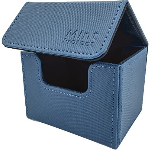 ブルー Mint Protect デッキケース サイドローダー 100 ポケカ カードケース (ブルー)