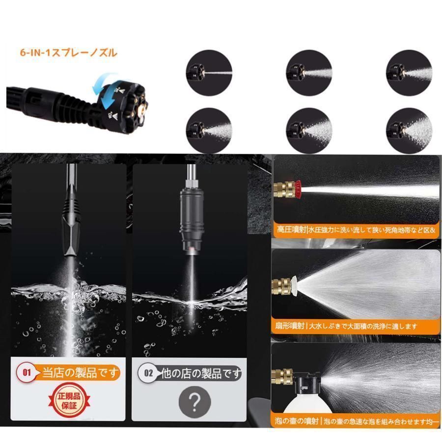 6種類噴射モード洗車 強力噴射