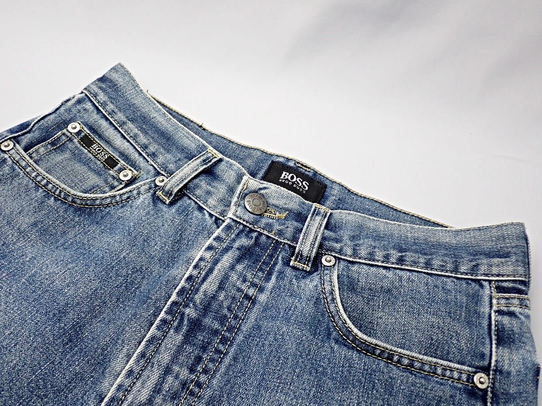 HUGO BOSS ヒューゴ ボス ジーンズ デニムパンツ W31 L34 ブルー 中古B 【送料無料】 A-8247
