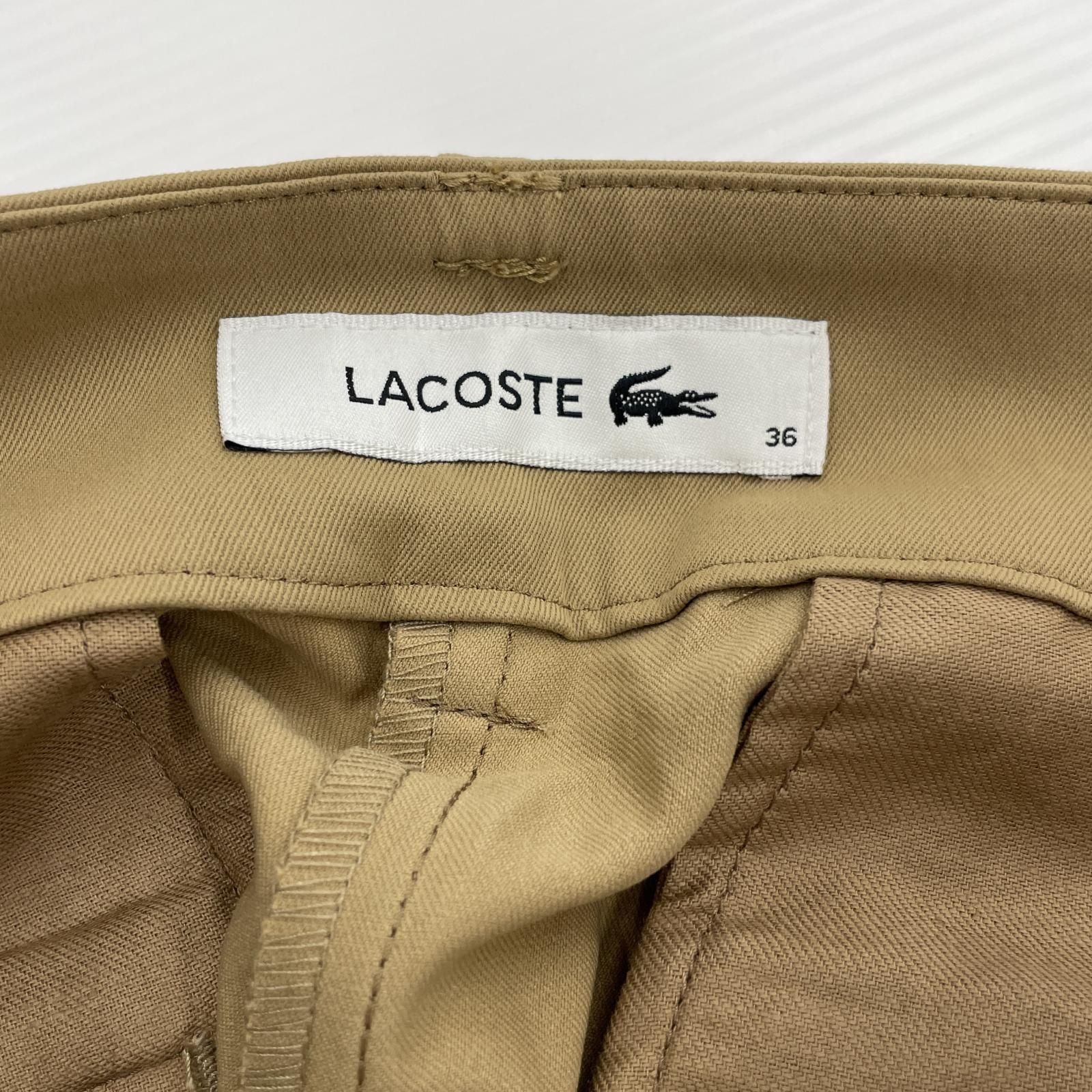 LACOSTE ラコステ テーパードパンツ size36/ベージュ レディース