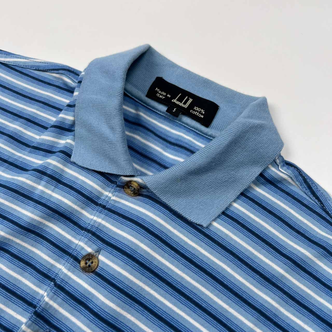 イタリア製 dunhill ダンヒル ポケット付き ボーダー柄 半袖