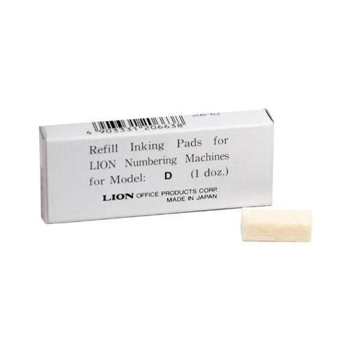 ライオン事務器 ナンバリング D型用インキパッド 12個入