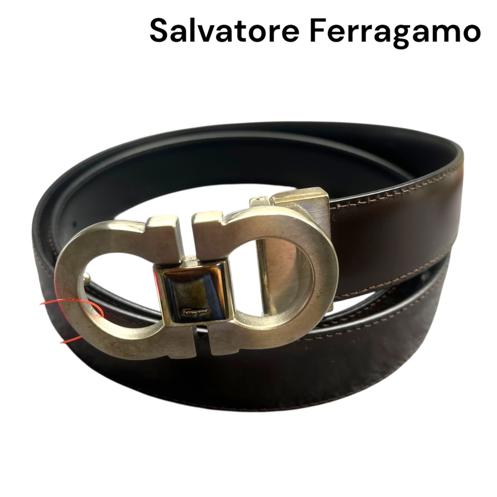 サルヴァトーレフェラガモ Salvatore Ferragamo ガンチーニ ベルト レザー 本革 メンズ S5Q439