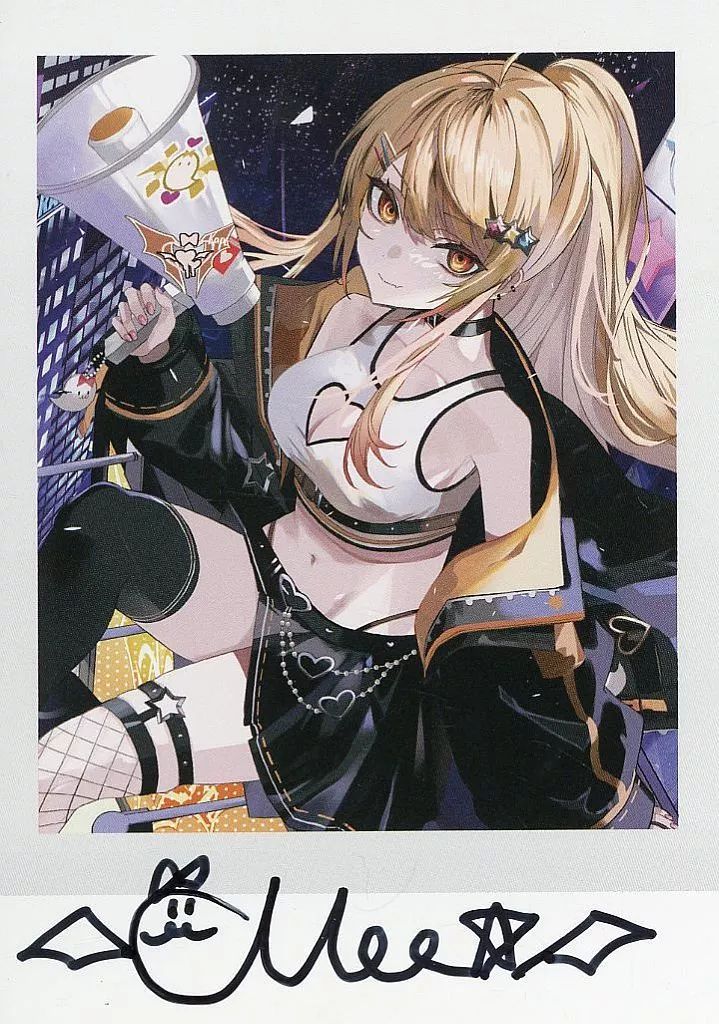 【中古】未開)夜空ﾒﾙ 直筆ｻｲﾝ入りﾁｪｷ風ﾌﾞﾛﾏｲﾄﾞｶｰﾄﾞ 釧路くき描き下ろし 誕生日記念2023[91][240091366290] 中古】未開)夜空ﾒﾙ 直筆ｻｲﾝ入りﾁｪｷ風ﾌﾞﾛﾏｲﾄﾞｶｰﾄﾞ 釧路くき描き