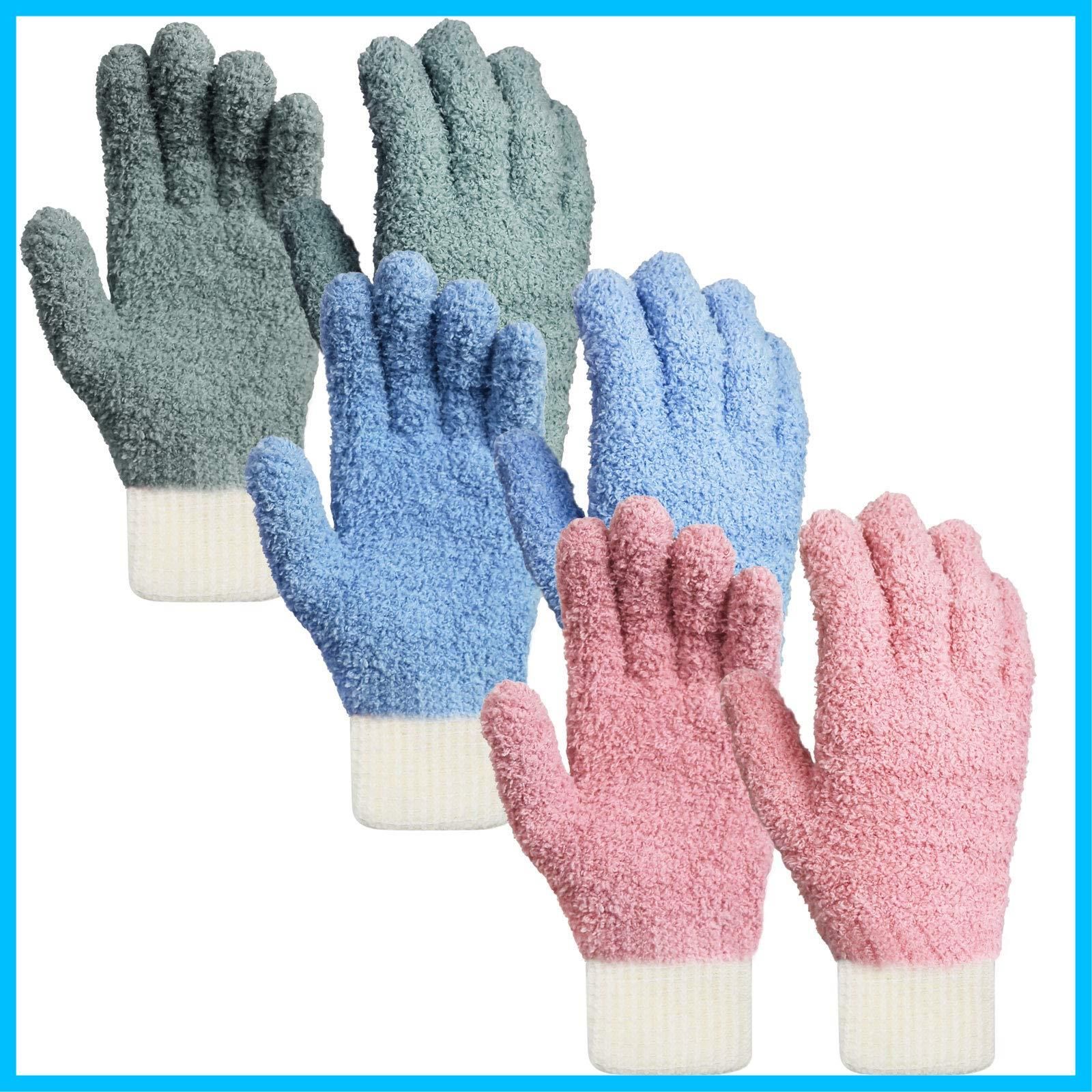 数量 フリーサイズ 部屋掃除 掃除道具 エアコン 窓サッシ ホコリ取り ブラインド掃除用 多用途 マイクロファイバー掃除手袋 ６枚セット 夢の物