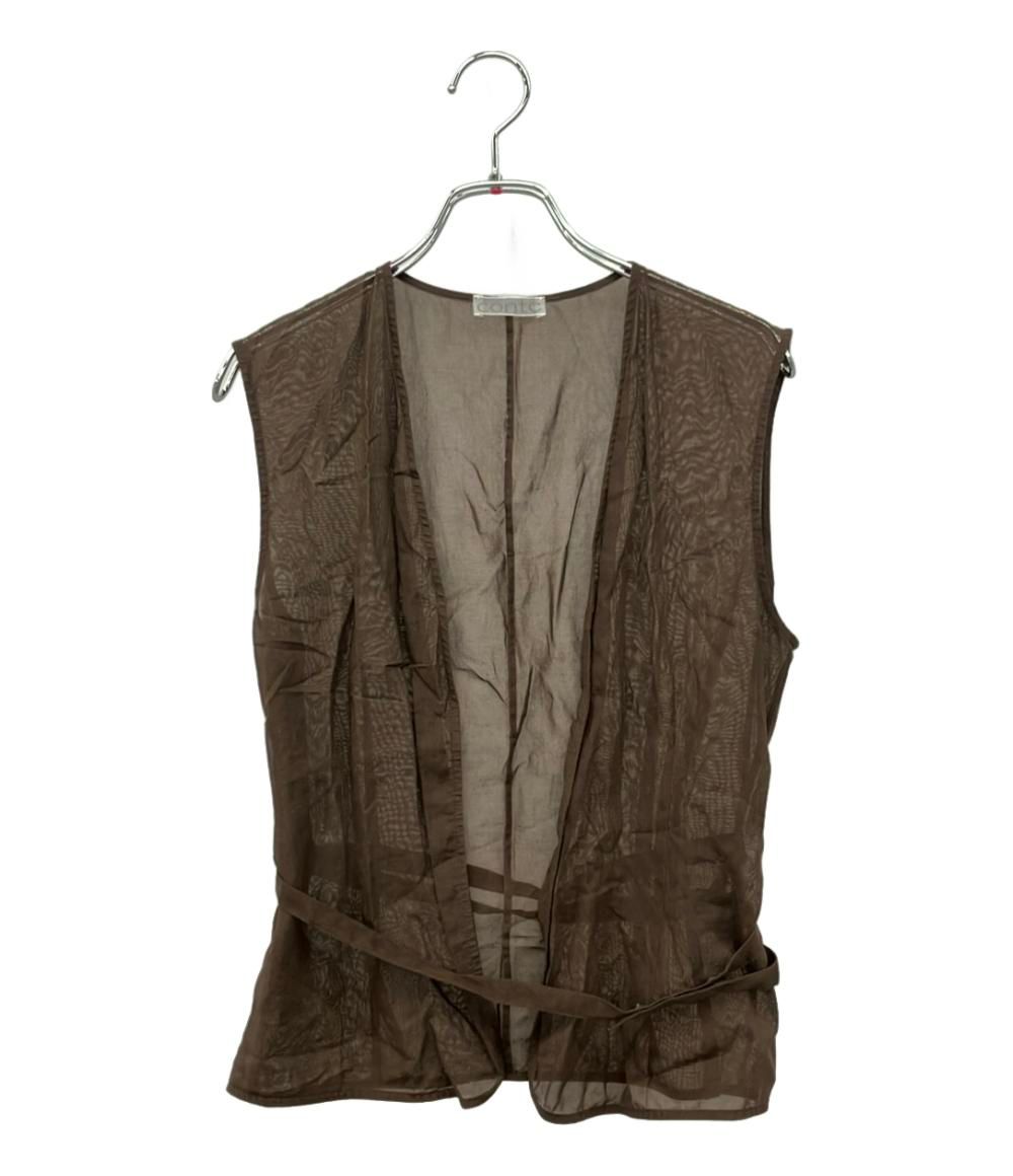 コンテ✨CONTE シアー ベルテッド ジレ 新品未使用conteシアーベルテッド ジレ - メルカリ