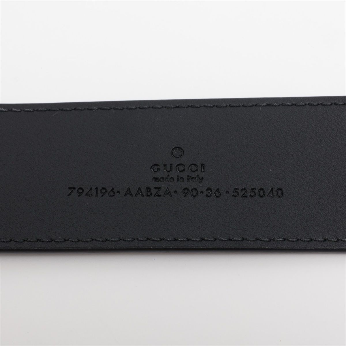 GUCCI/グッチ インターロッキング G ベルト 794196 シルバー/ブラック