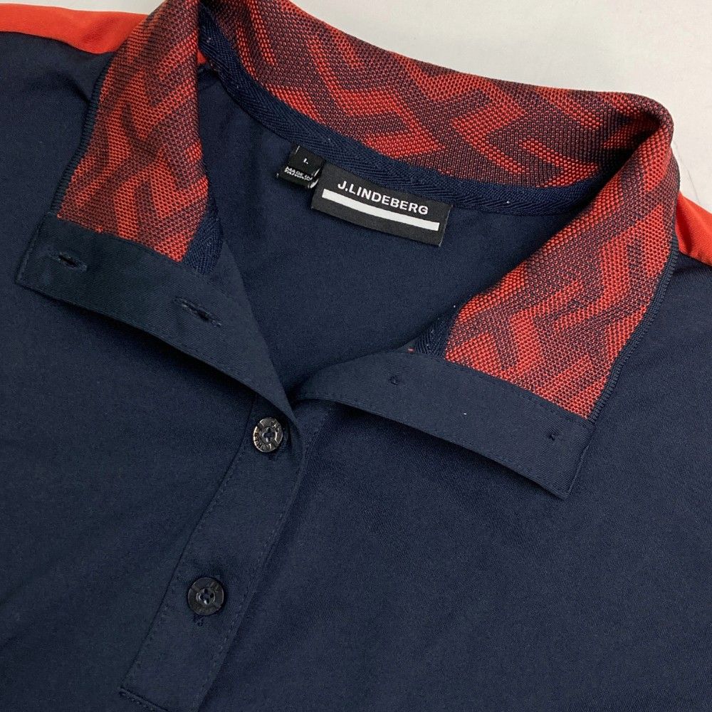 サイズ：L J.LINDEBERG ジェイリンドバーグ ハイネック 半袖Tシャツ