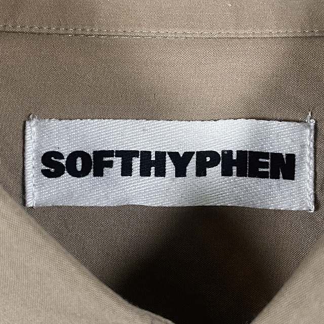 ソフトハイフン SOFTHYPHEN シャツ トップス 長袖 無地 ベージュ