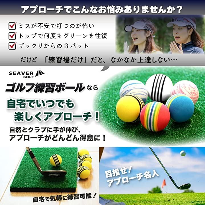 SEAVER ゴルフ 練習ボール ブルー 20個 GOLF( ブルー 20個,  20個)