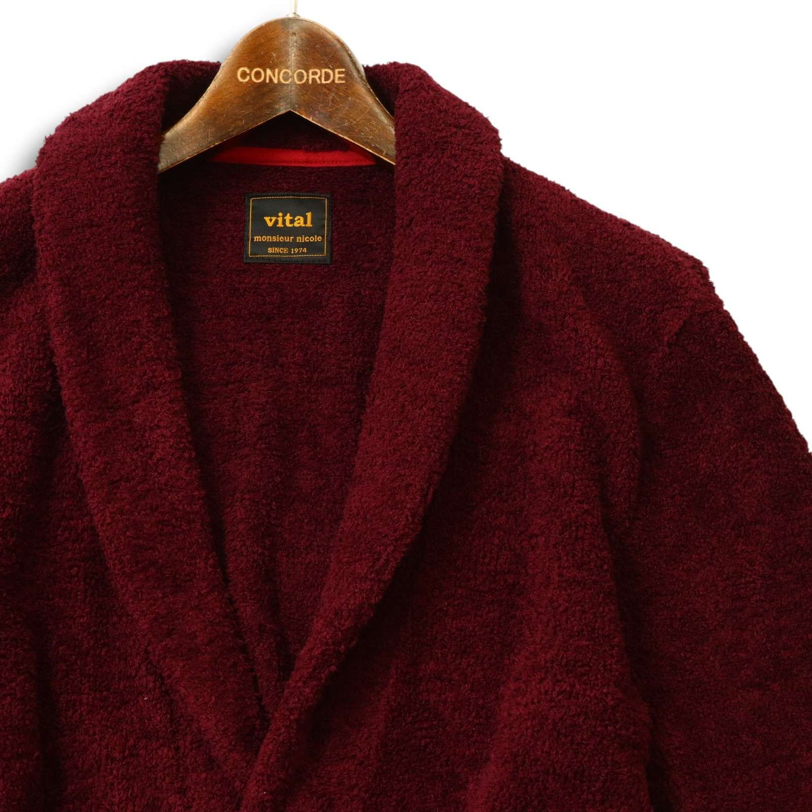 A002新品▼ ニコル　ヴィタル ムッシュニコル　メルトン　ステンカラーコート　50/LL　ライトカーキ　ウールコート　vital MONSIEUR NICOLE