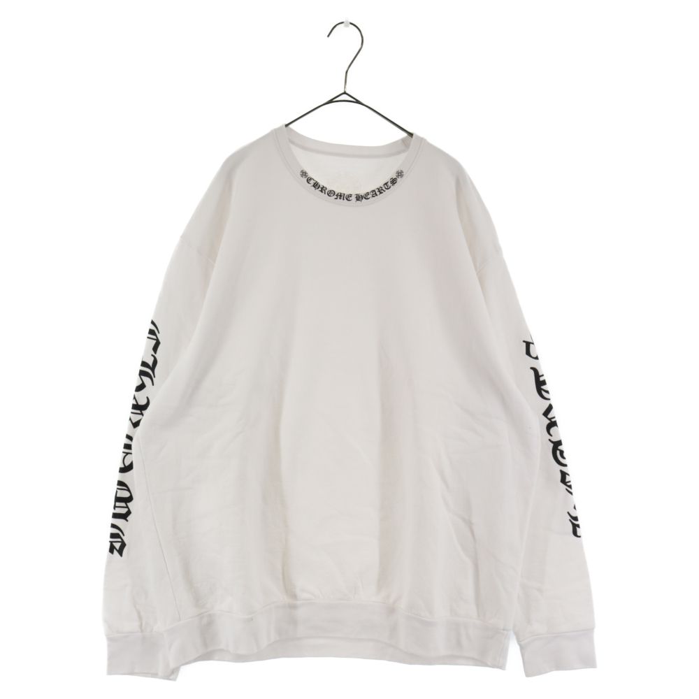 CHROME HEARTS (クロムハーツ) Neck Logo Crewneck Sweatshirt ネック
