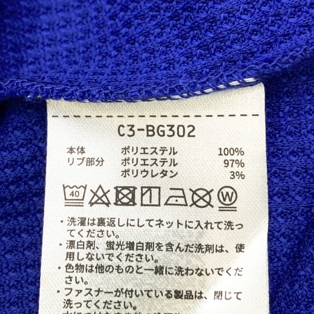 サイズ：M CHAMPION GOLF チャンピオンゴルフ  ワッフル生地半袖ポロシャツ  ブルー系 [240101459539] ゴルフウェア メンズ ストスト サイズ：M CHAMPION GOLF チャンピオンゴルフ ワッフル生地半袖