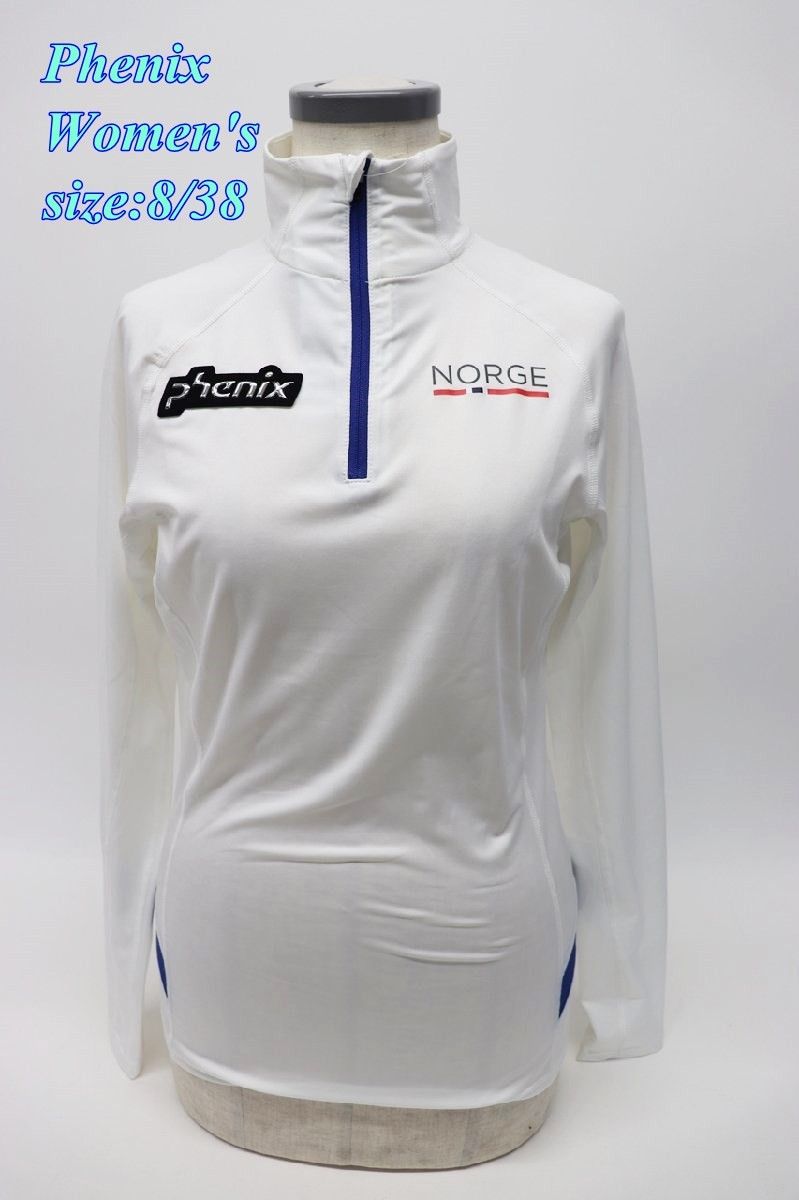 phenix - Phenix フェニックス レディース ジップアップシャツ 8/38 ホワイト EU762LS80 スポーツ 長袖トップス R2505-074 Phenix フェニックス レディース ジップアップシャツ 8/38 ホワイト