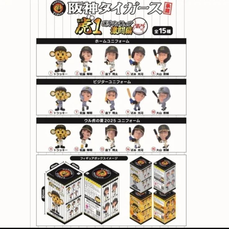 虎1選手フィギュア激闘編2025 ホームビジターコンプリートセット