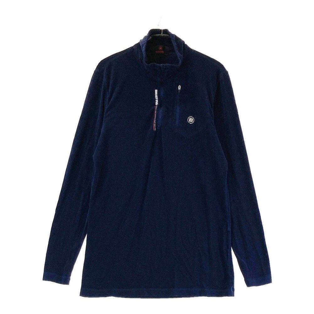 サイズ S BRIEFING GOLF ブリーフィング 起毛 ハーフジップ長袖Tシャツ ネイビー系 240101422577 ゴルフウェア メンズ ストスト