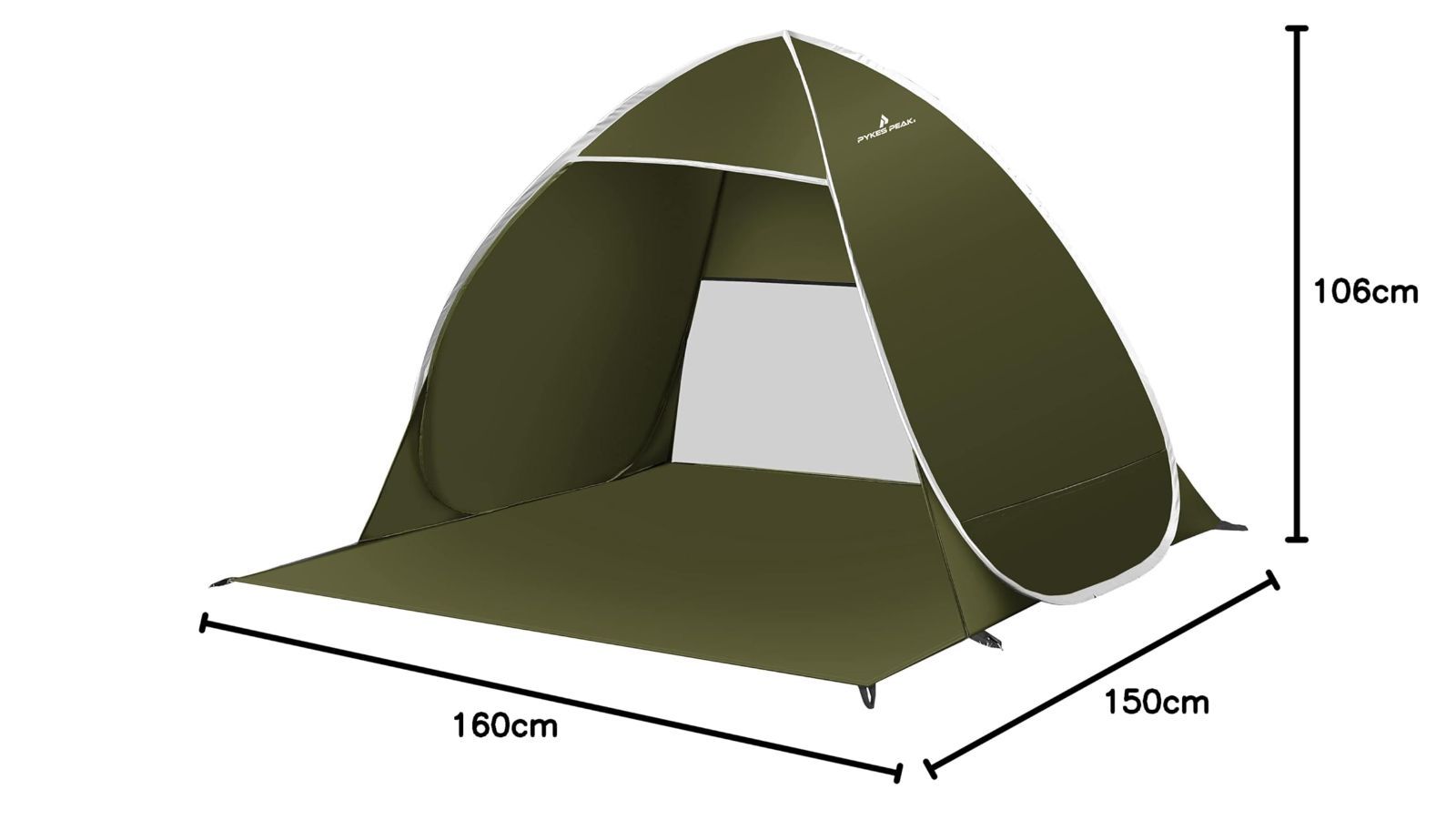 【人気商品】【一瞬でパッと広がる/シルバーコーティング】簡易テント サンシェード POP キッズテント UP テント TENT ポップアップ 全5色 PEAK(パイクスピーク) ペグ・キャリーバッグ付き PYKES