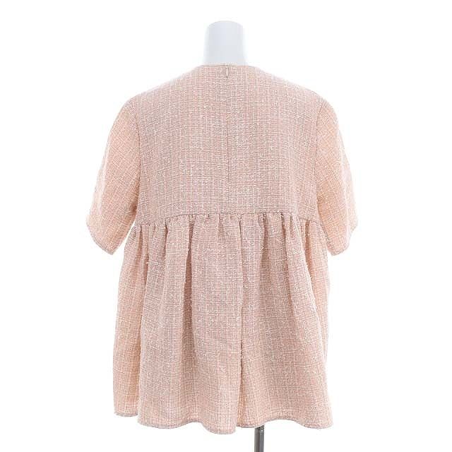 yori ミックスツイードブラウス　ピンク　36 ヨリ ツイード ブラウス Yori yori ミックスツイードブラウス ピンク