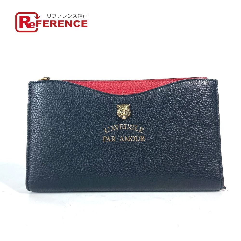 【美品】GUCCI 長財布　タイガー　アニマリエ GUCCI グッチ アニマリエ タイガー 長財布 レザー メンズ 中古