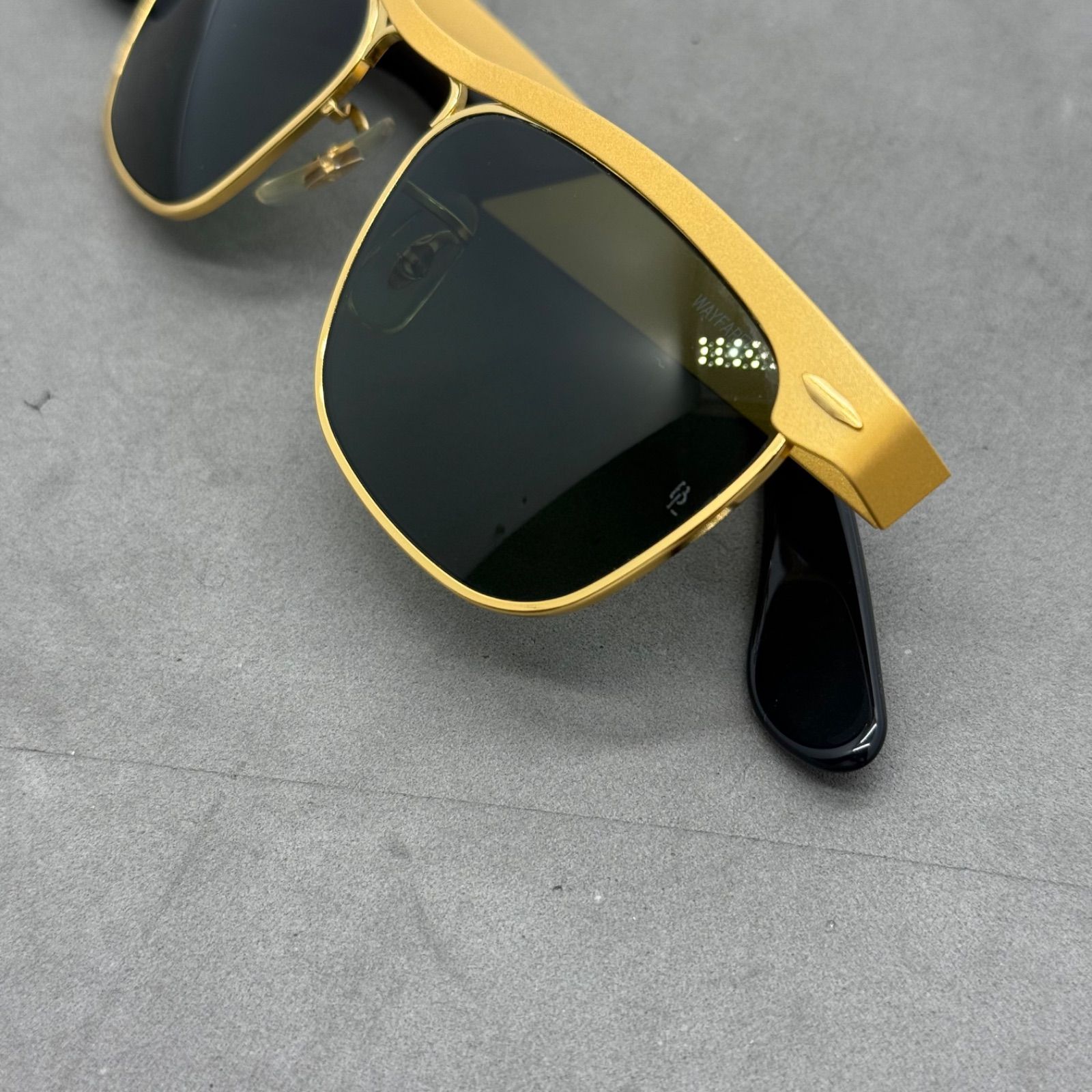 邦楽 Wayfarer rayban wayfarer metal dx deluxe gold 90s USA B&L ウェイ