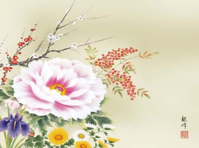 勝川春潮、【飛鳥山花見】、希少画集画より、状態良好、新品高級額装付 勝川春潮（不明-不明）katsukawa-shuncho | UAG美人画研究室