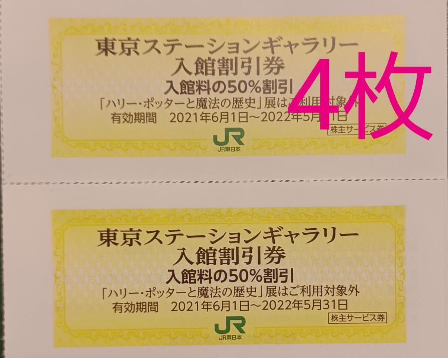 JR東 東京ステーションギャラリー 割引券 ４枚 - 美術館・博物館