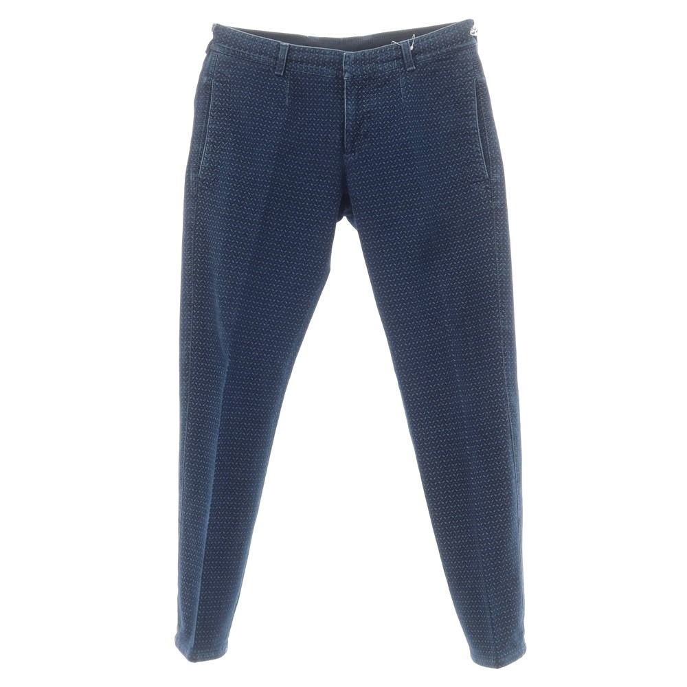【中古】チルコロ1901 CIRCOLO 1901 ストレッチ コットン イージースラックスパンツ ネイビー【サイズ44】【メンズ】