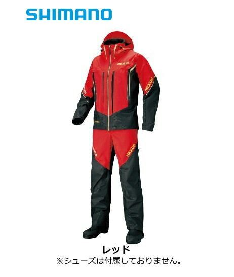 シマノGORE-TEX プロテクティブスーツ EX RT-119U レッド XL シマノ ネクサス ゴアテックス プロテクティブスーツ EX レッド M RT