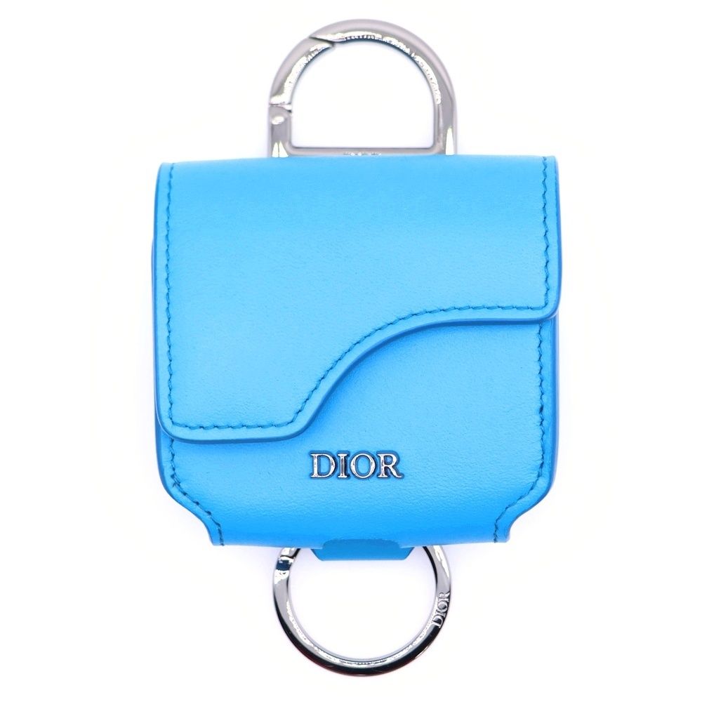 DIOR ディオール Airpods Pro Case レザー フラップ エアポッズケース ブルー