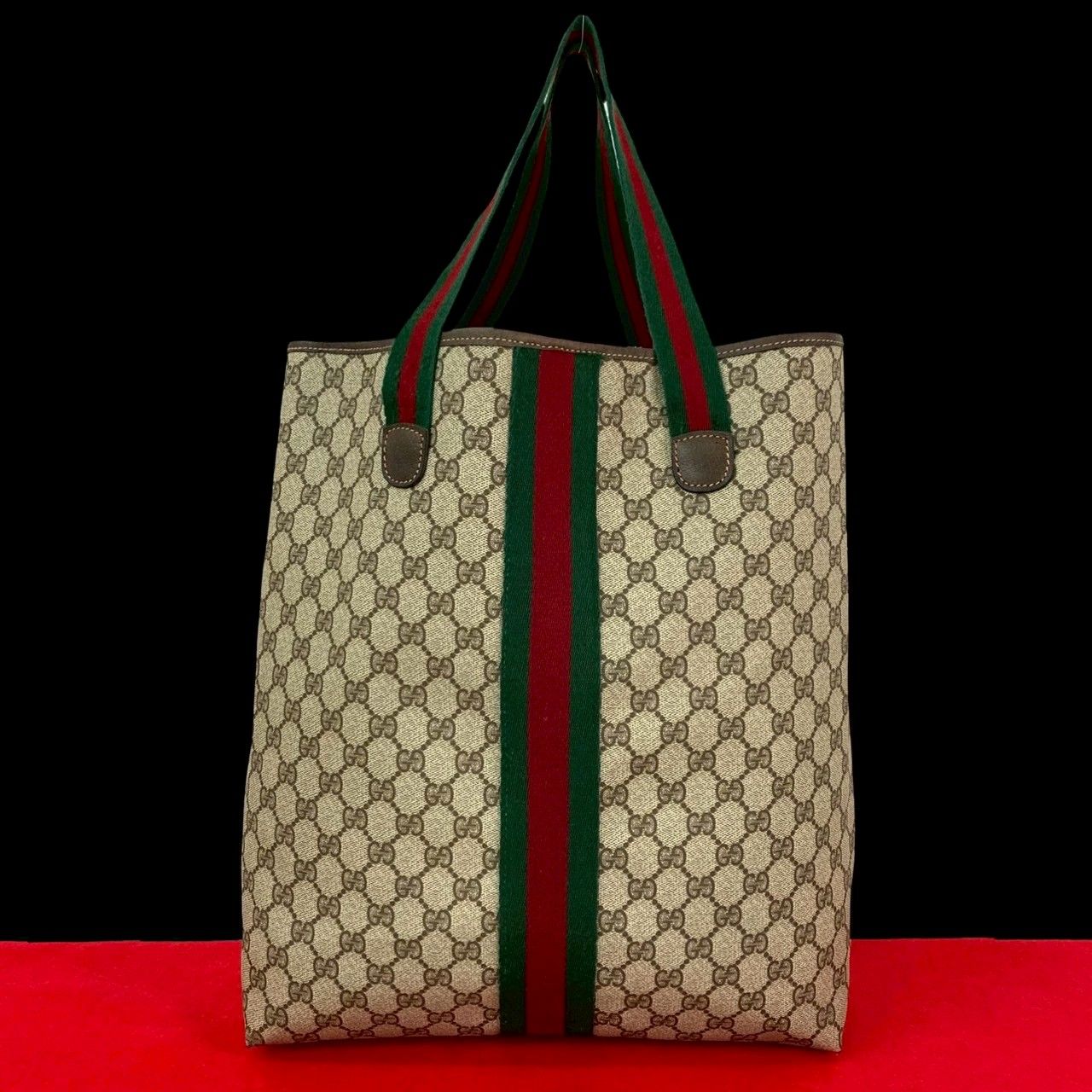 極 美品 GUCCI グッチ オールドグッチ ヴィンテージ シェリーライン GG 