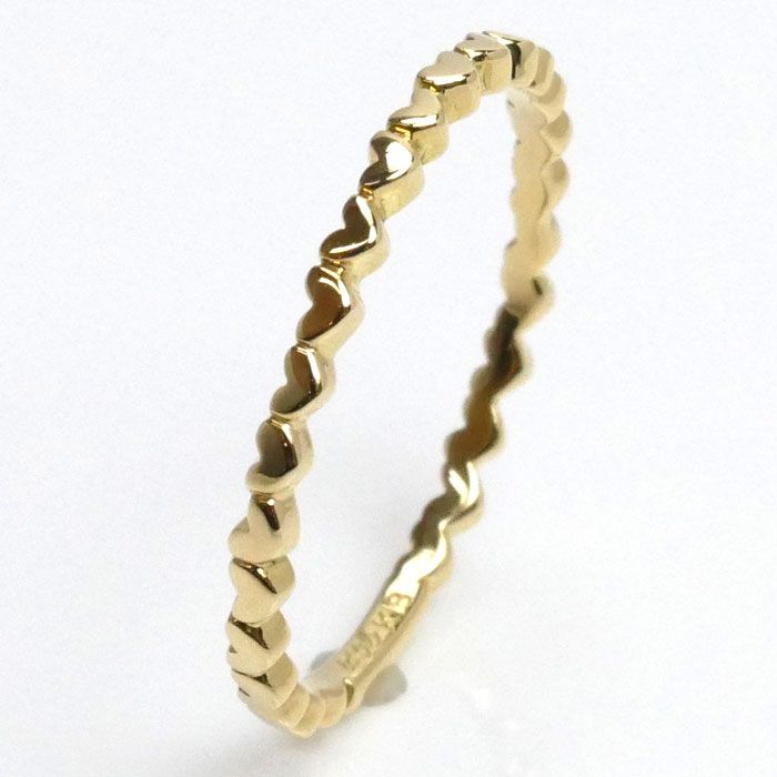 値下可【極美品】AHKAHアーカー アンハートエタニティリングK18ゴールド7号 AHKAH（アーカー） アンハートエタニティリング K18 ゴールド 7