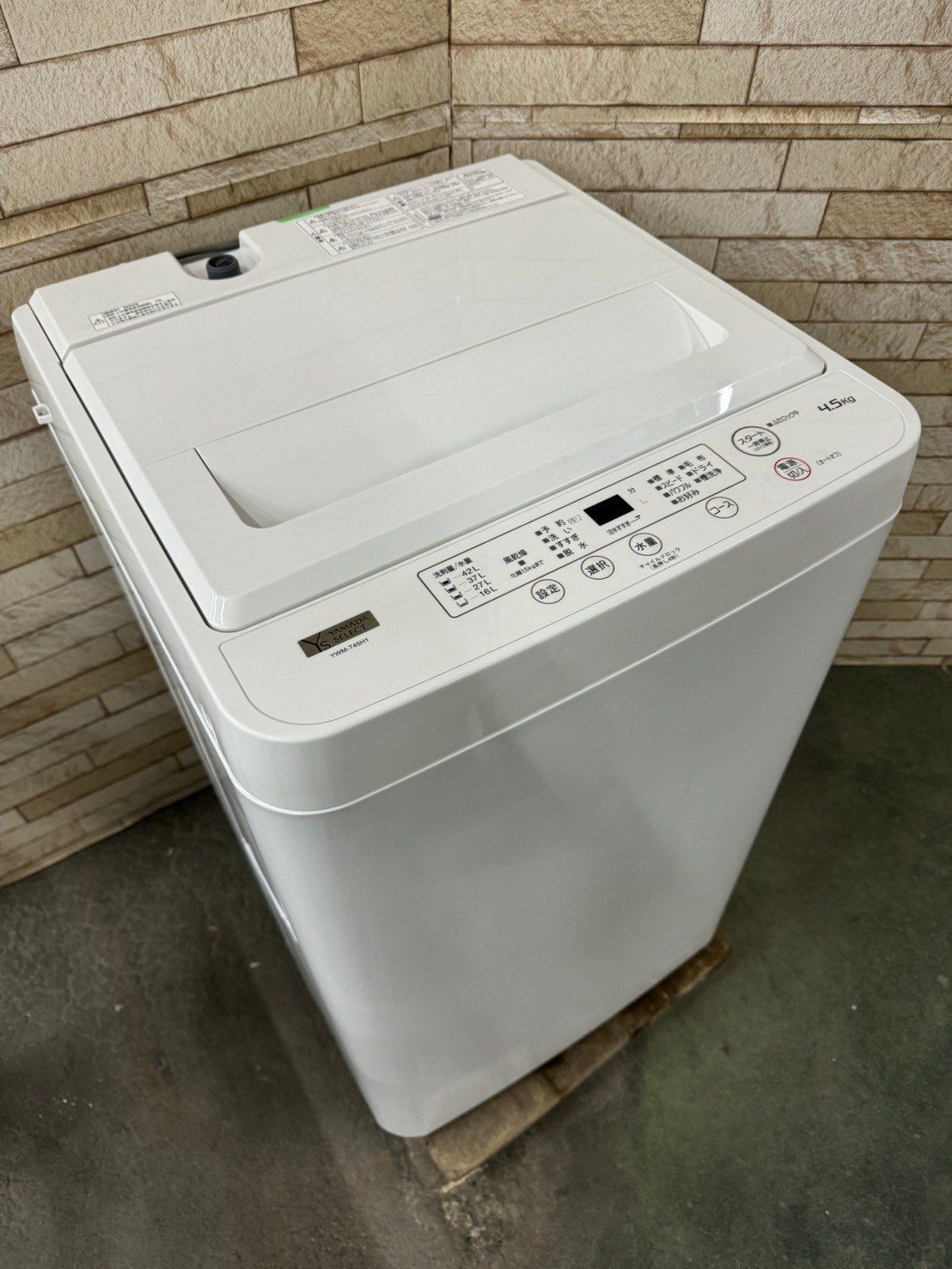 大阪送料無料☆3か月保証☆洗濯機☆ヤマダ☆2015年☆4.5㎏☆YWM-T45A1